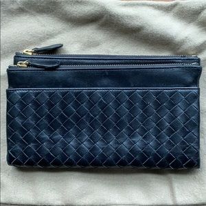 Bottega Veneta Classic Black Woven Clutch Wallet